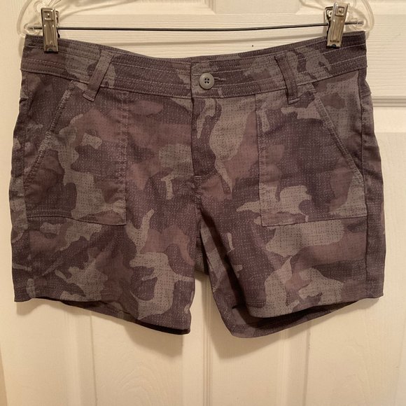 Prana Pants - Prana Shorts 10 Gray Camo Print Pockets Breathable
